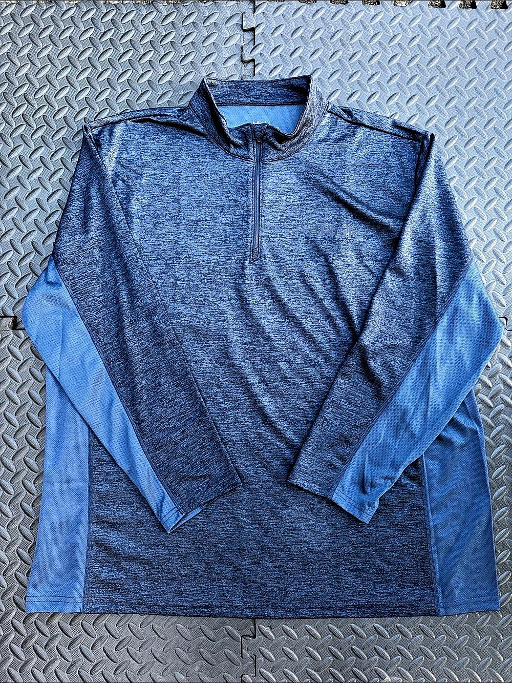 Huk Airweight Men’s Heather 1/4 Zip Men's Blue Pullover Size 3XL